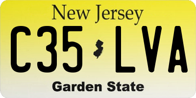 NJ license plate C35LVA