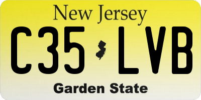 NJ license plate C35LVB