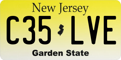 NJ license plate C35LVE