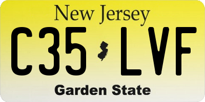 NJ license plate C35LVF