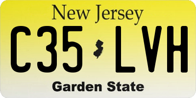 NJ license plate C35LVH