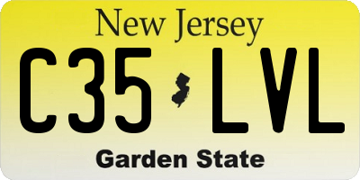 NJ license plate C35LVL