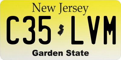 NJ license plate C35LVM