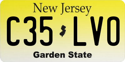 NJ license plate C35LVO
