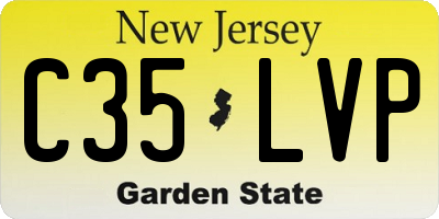 NJ license plate C35LVP