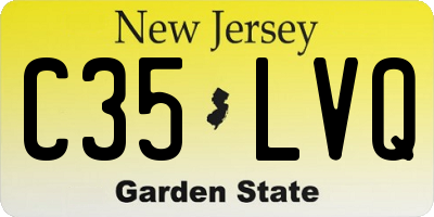 NJ license plate C35LVQ