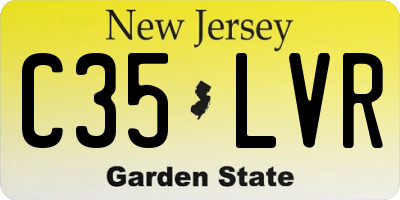 NJ license plate C35LVR