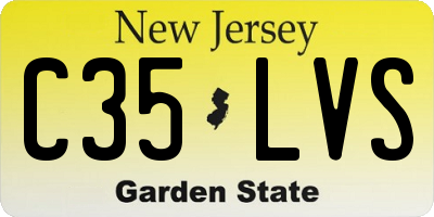 NJ license plate C35LVS
