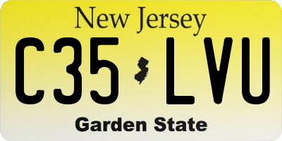 NJ license plate C35LVU