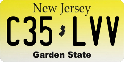 NJ license plate C35LVV