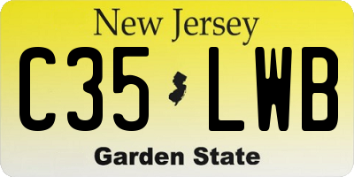 NJ license plate C35LWB