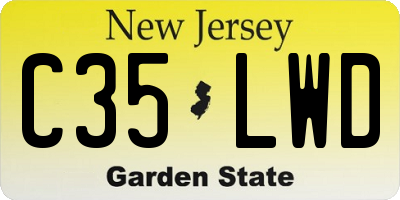 NJ license plate C35LWD
