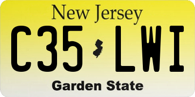 NJ license plate C35LWI