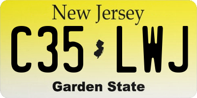 NJ license plate C35LWJ