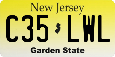 NJ license plate C35LWL