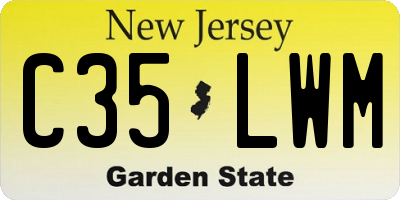 NJ license plate C35LWM