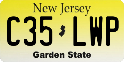 NJ license plate C35LWP