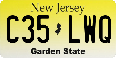 NJ license plate C35LWQ