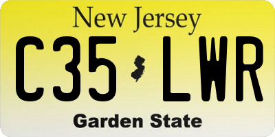 NJ license plate C35LWR