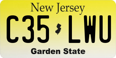 NJ license plate C35LWU