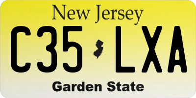 NJ license plate C35LXA