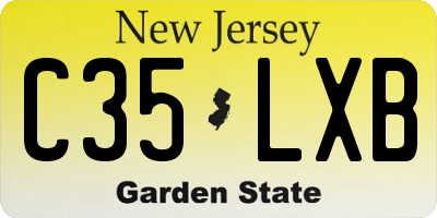 NJ license plate C35LXB