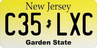 NJ license plate C35LXC