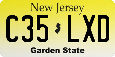 NJ license plate C35LXD
