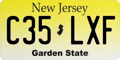 NJ license plate C35LXF