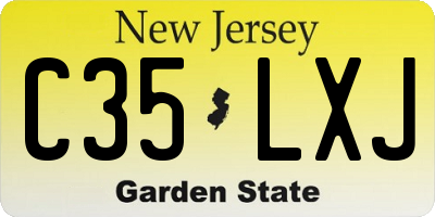 NJ license plate C35LXJ
