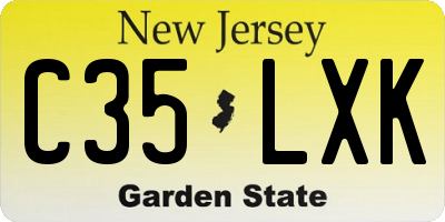 NJ license plate C35LXK
