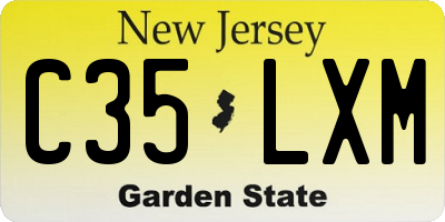 NJ license plate C35LXM