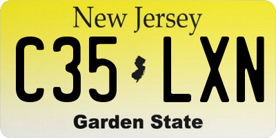 NJ license plate C35LXN