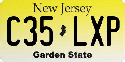 NJ license plate C35LXP