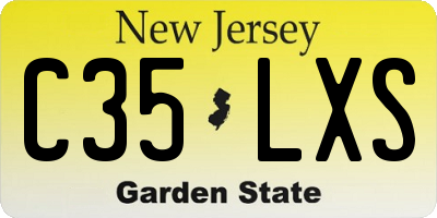 NJ license plate C35LXS
