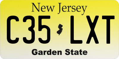 NJ license plate C35LXT