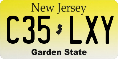 NJ license plate C35LXY