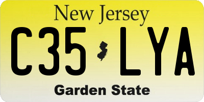 NJ license plate C35LYA
