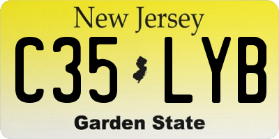 NJ license plate C35LYB