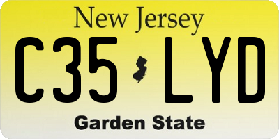 NJ license plate C35LYD
