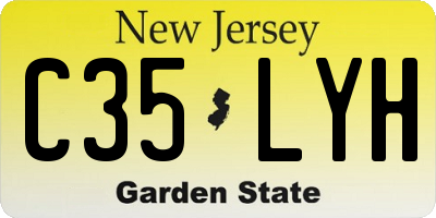 NJ license plate C35LYH