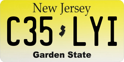 NJ license plate C35LYI