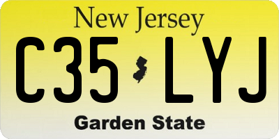 NJ license plate C35LYJ