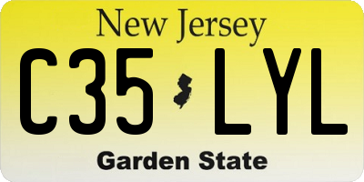NJ license plate C35LYL