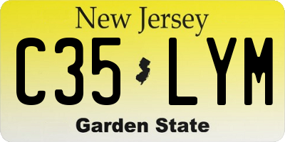 NJ license plate C35LYM