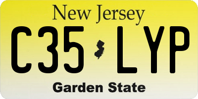 NJ license plate C35LYP