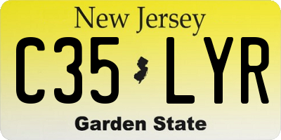 NJ license plate C35LYR