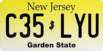 NJ license plate C35LYU