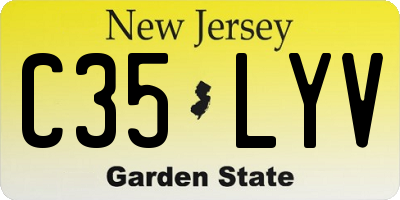 NJ license plate C35LYV