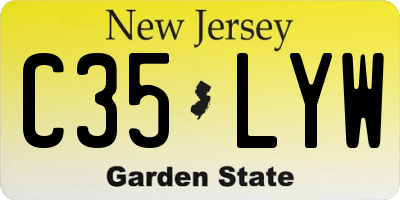 NJ license plate C35LYW